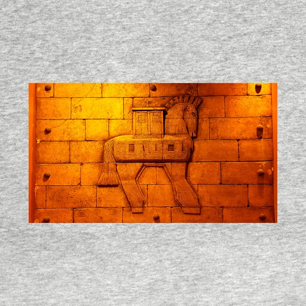 Trojan Horse Wall Carving by mister-john